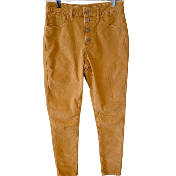 LEVI’S 721 HIGH RISE SKINNY BUTTON FLY CAMEL TAN CORDUROY JEANS SIZE 27x28 - Picture 2 of 16